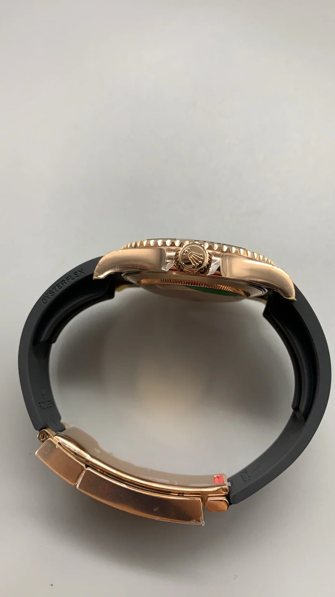 Rolex Yacht-Master Rose Gold 40mm — photographed off the sweep