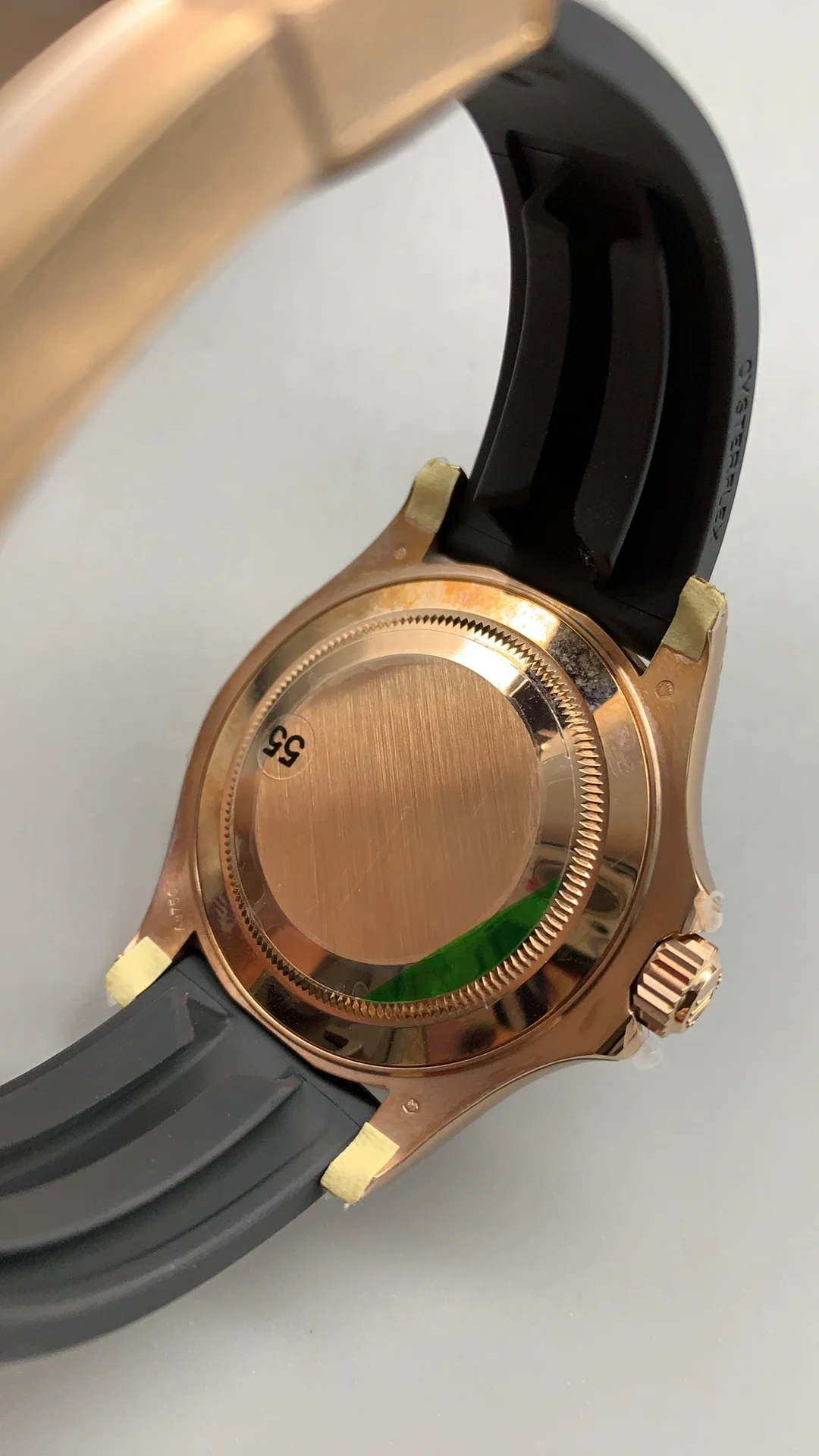 Rolex Yacht-Master Rose Gold 40mm — photographed off the sweep