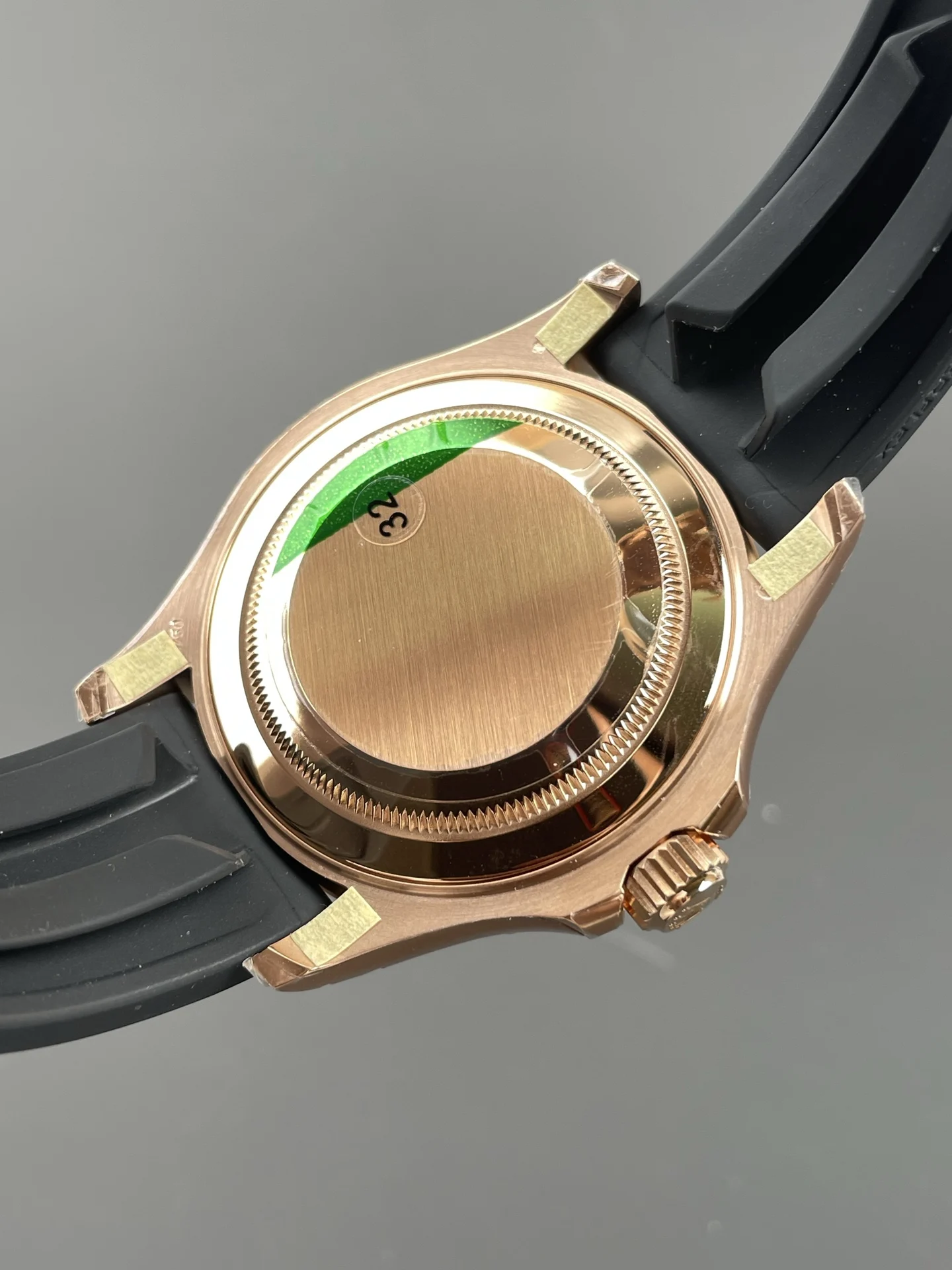 Rolex Yacht-Master Rose Gold 40mm — photographed off the sweep