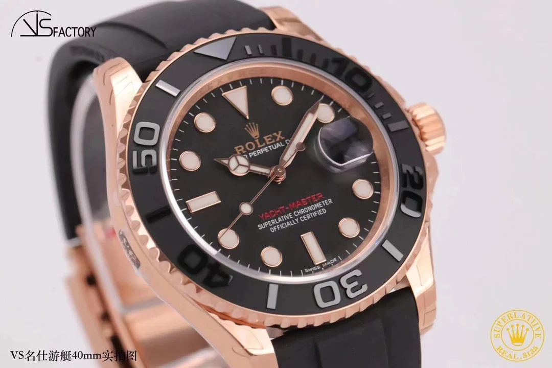 Rolex Yacht-Master Rose Gold 40mm — photographed off the sweep