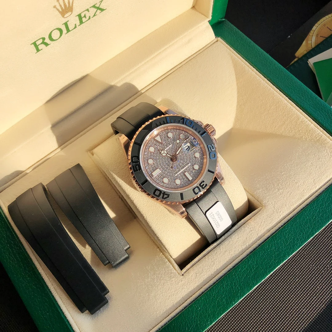Rolex Yacht-Master Rose Gold Black Dial 116655 40mm
