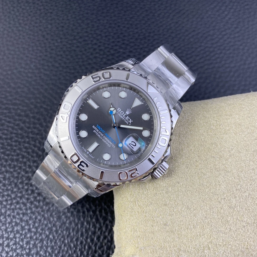 Rolex Yacht-Master Steel Grey Dial — photographed off the sweep