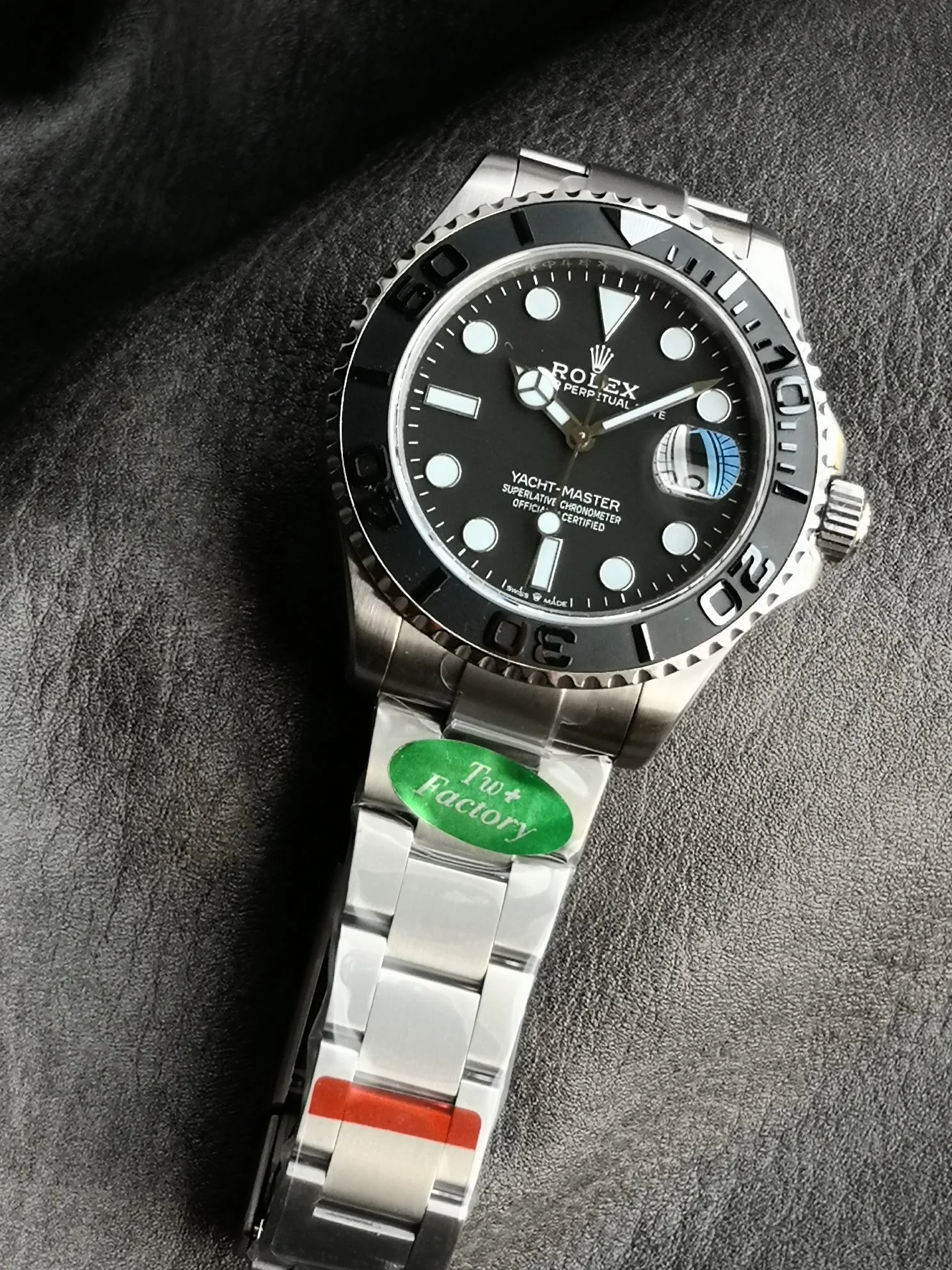Rolex Yacht-Master Titanium Blue Dial — photographed off the sweep