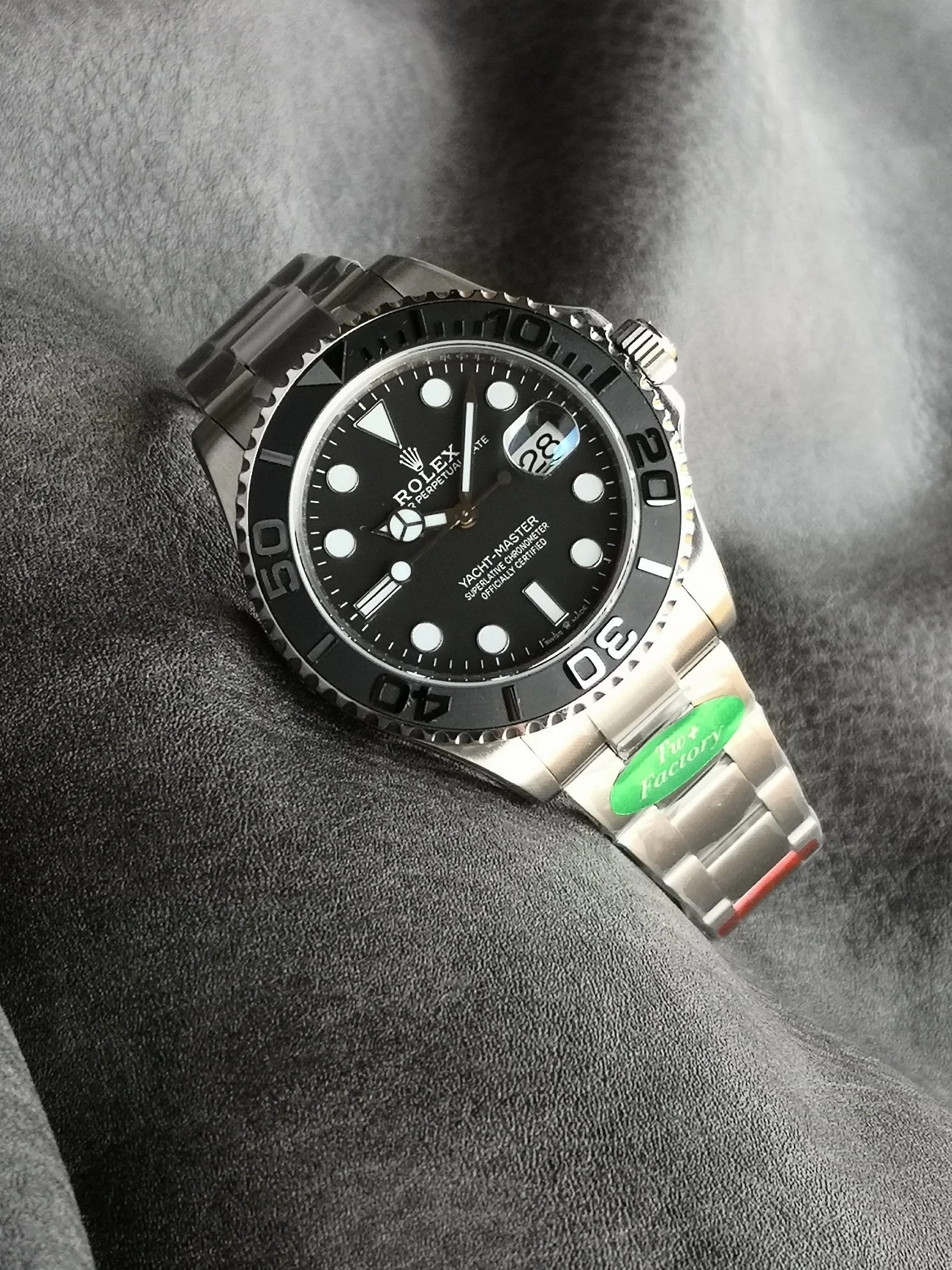 Rolex Yacht-Master Titanium Blue Dial — photographed off the sweep