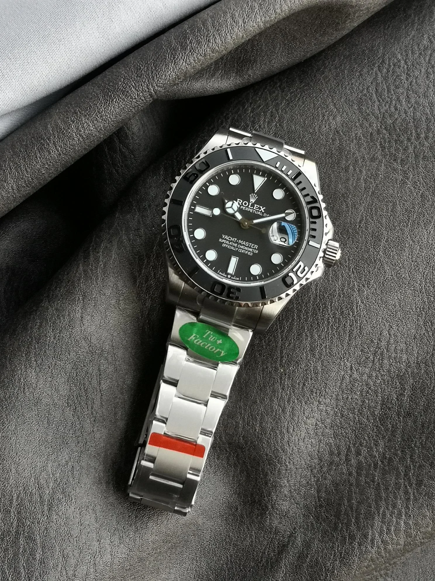 Rolex Yacht-Master Titanium Blue Dial — photographed off the sweep