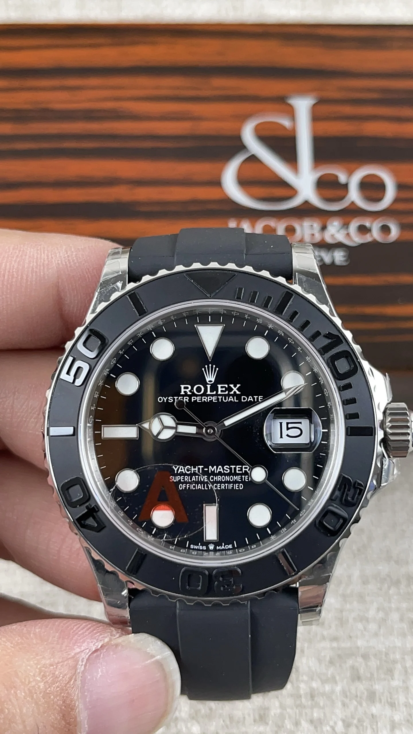 Rolex Yacht-Master White Dial 42mm — photographed off the sweep