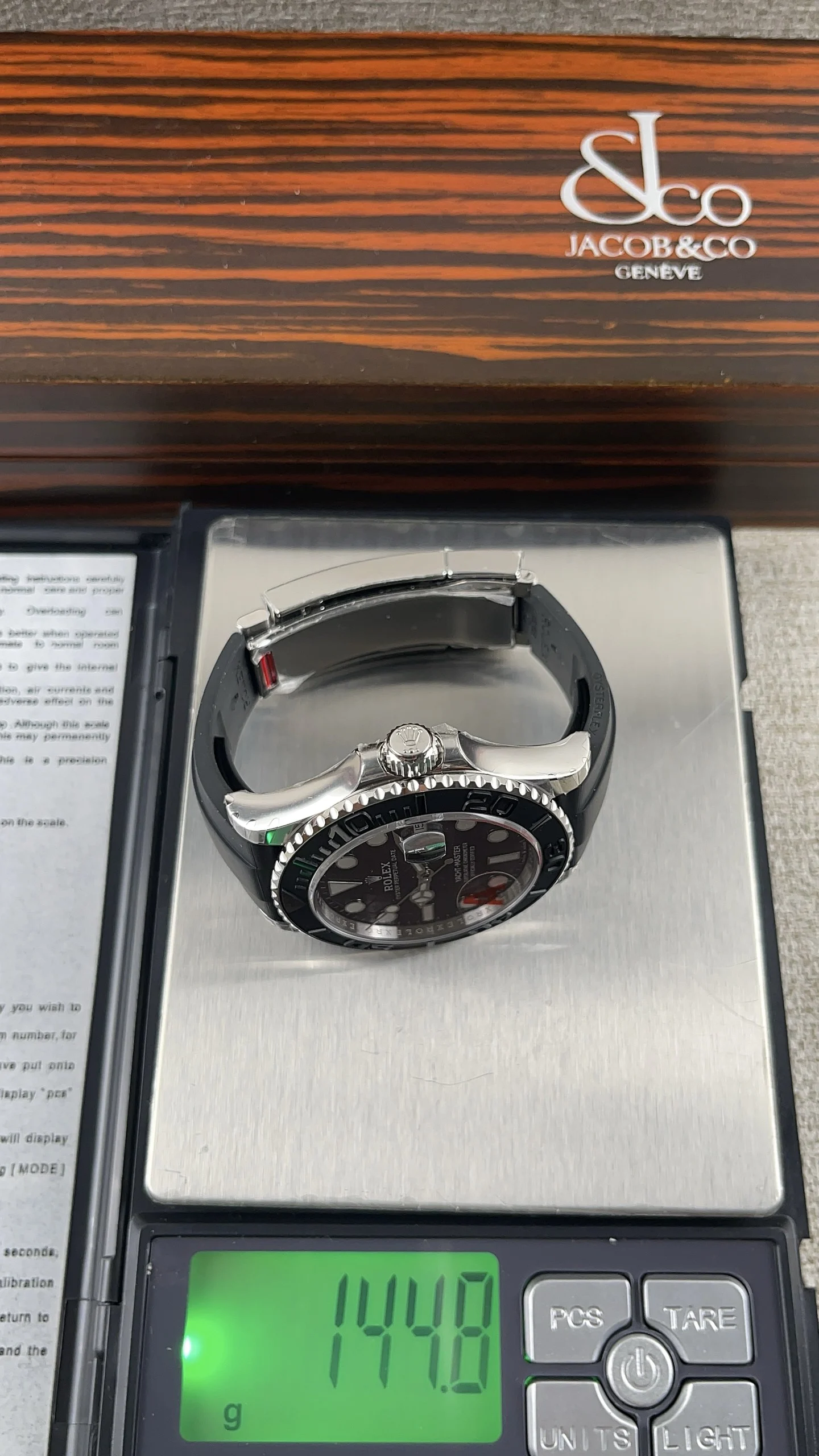 Rolex Yacht-Master White Dial 42mm — photographed off the sweep