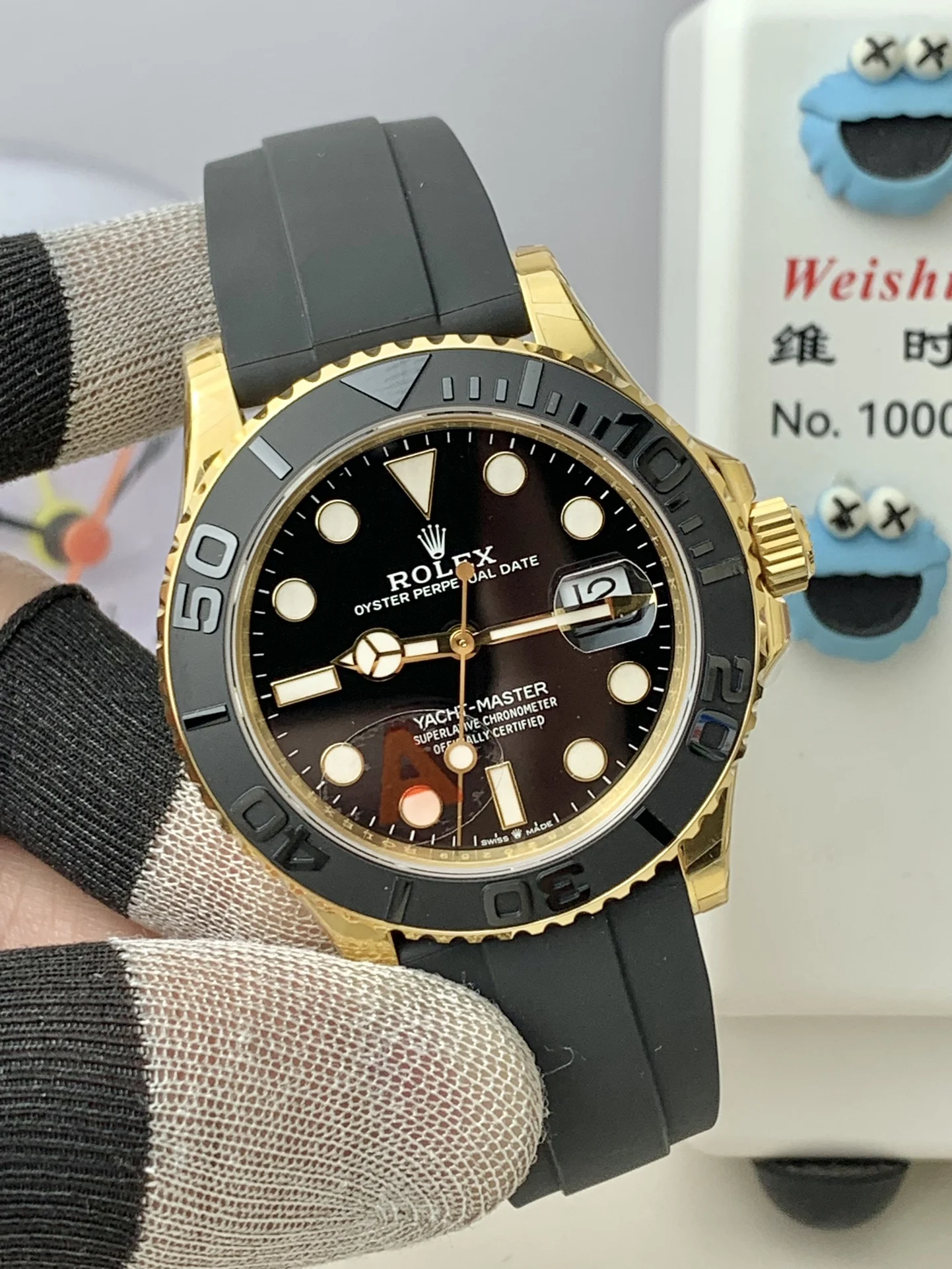 Rolex Yacht-Master — photographed off the sweep