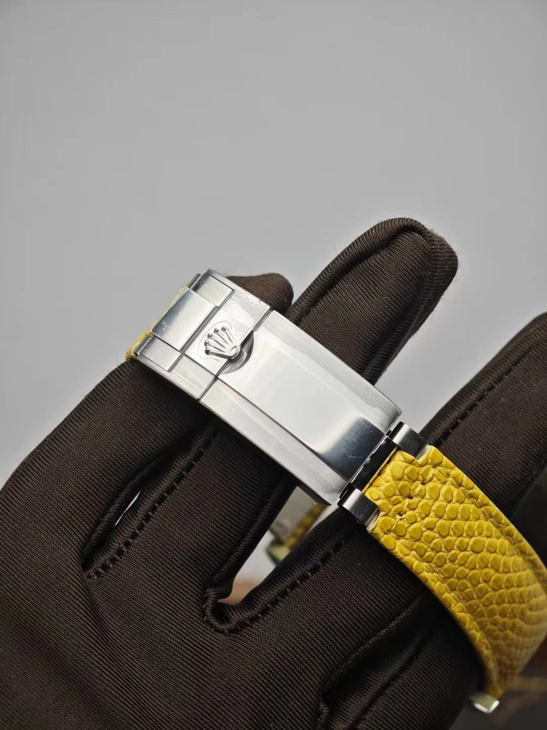 Rolex Yellow Dial — photographed off the sweep