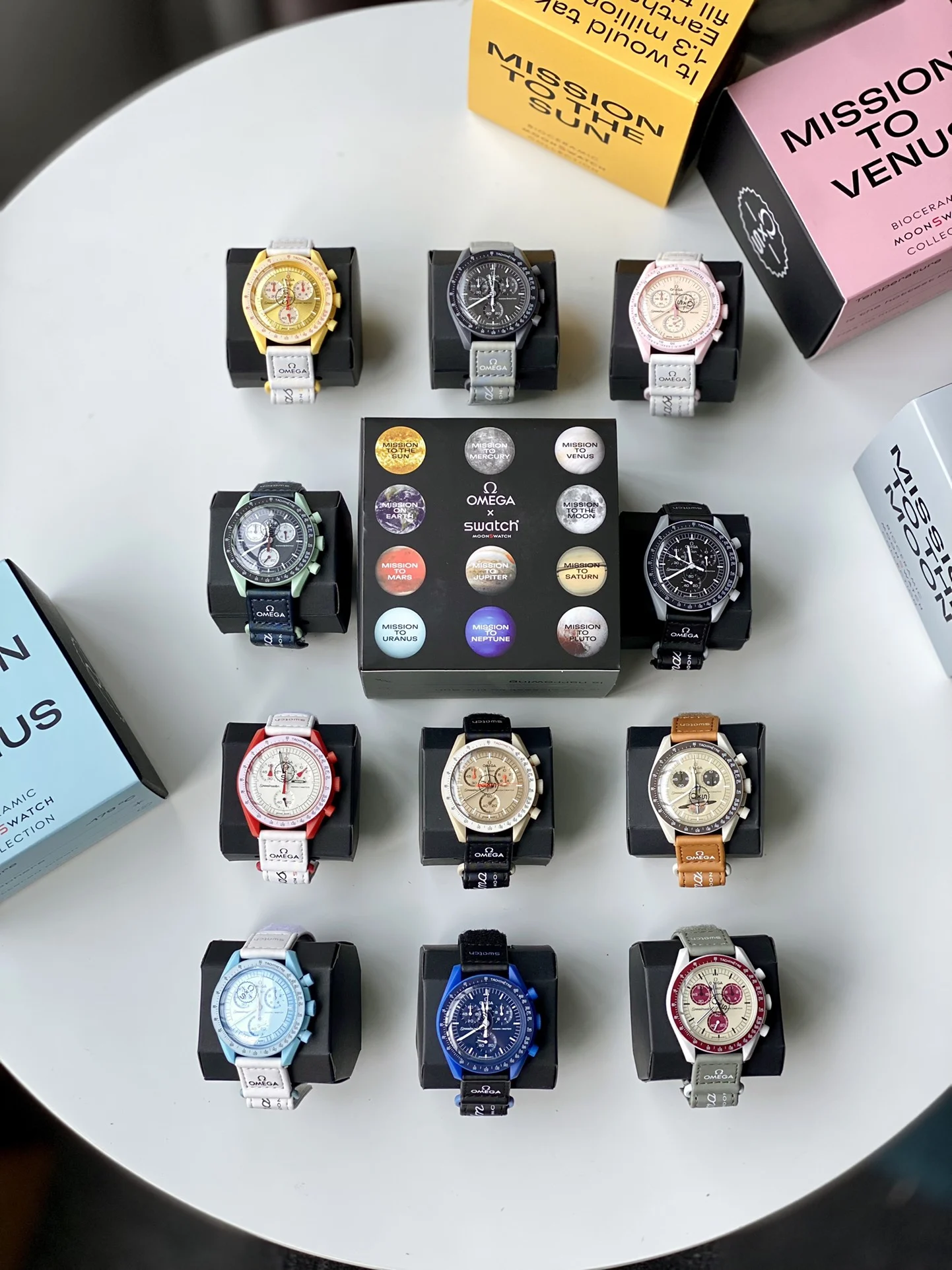 Specifications: 42 dials, quartz movement, quick-drip strap