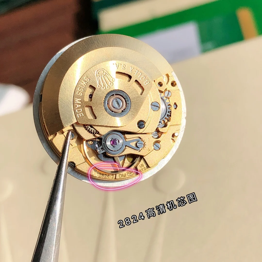 Swiss ETA-2824 movement. Supports inspection and disassembly at