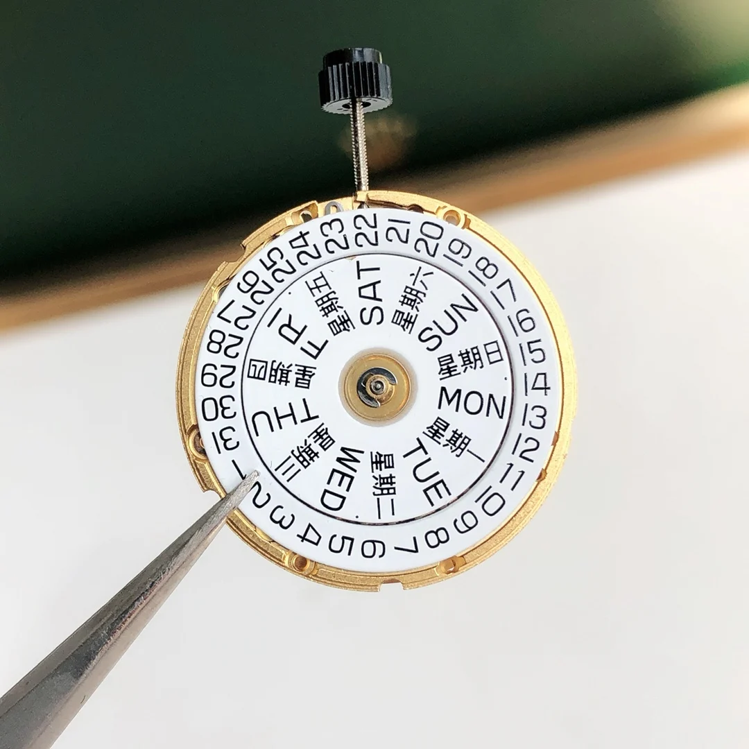Swiss ETA 2836 gold fitting machine — photographed off the sweep