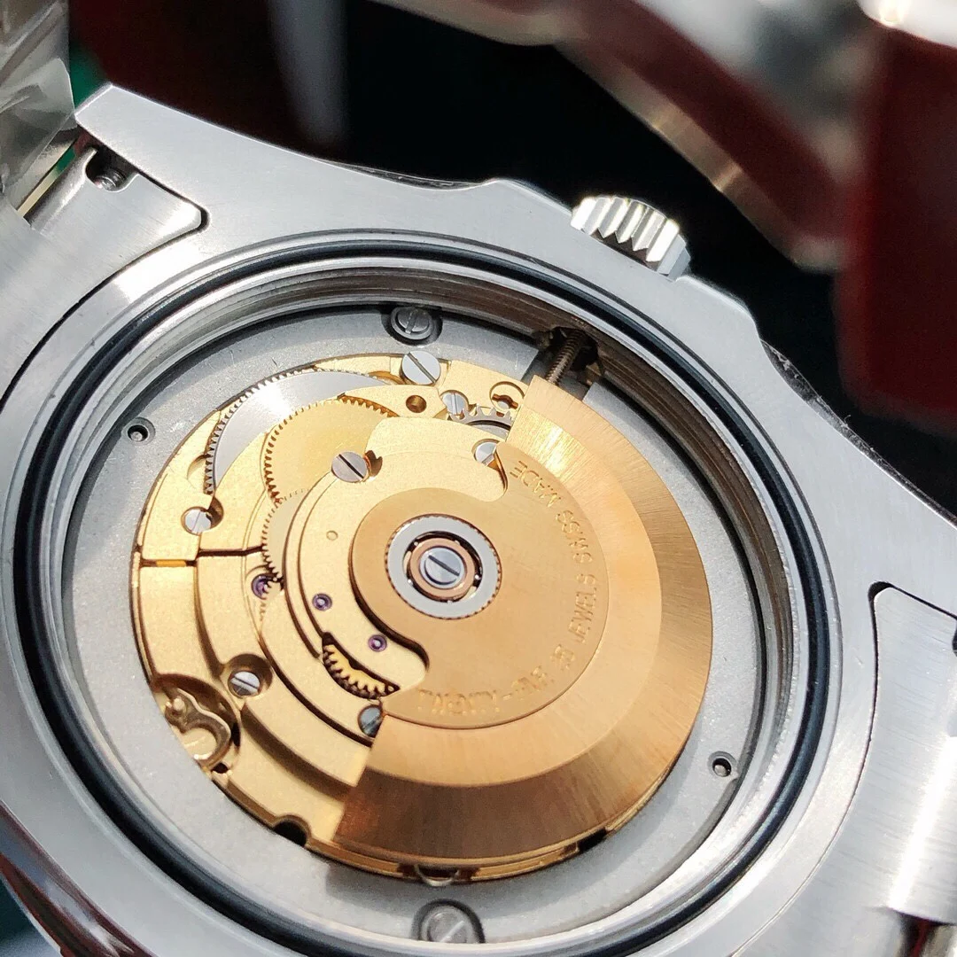 Swiss ETA2836 movement, stable and durable — photographed off the sweep