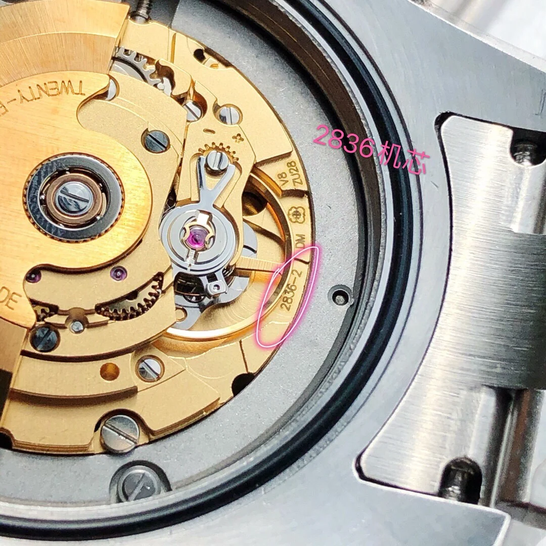Swiss ETA2836 movement, stable and durable — photographed off the sweep