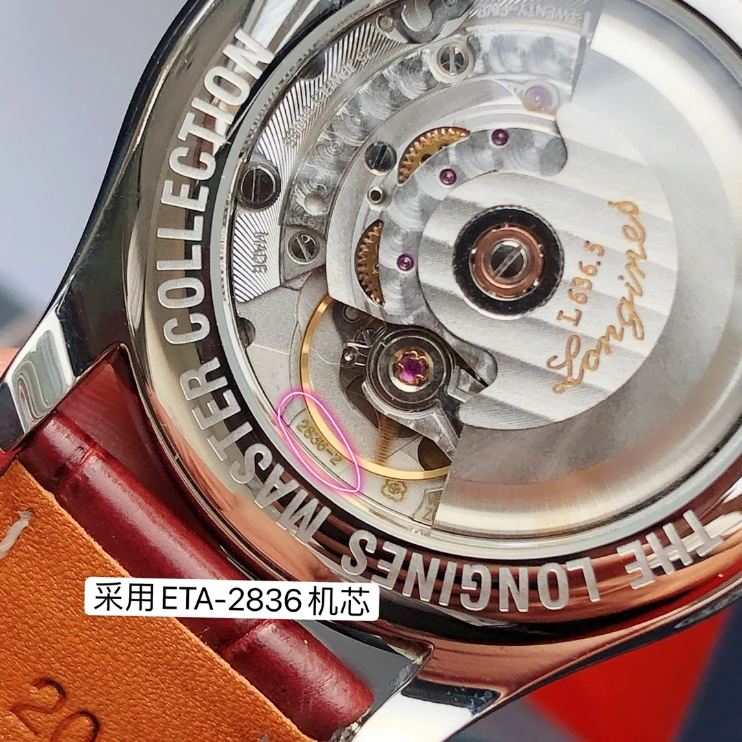 Swiss-made Longines Eta Movement! The fish-scale pattern — photographed off the sweep