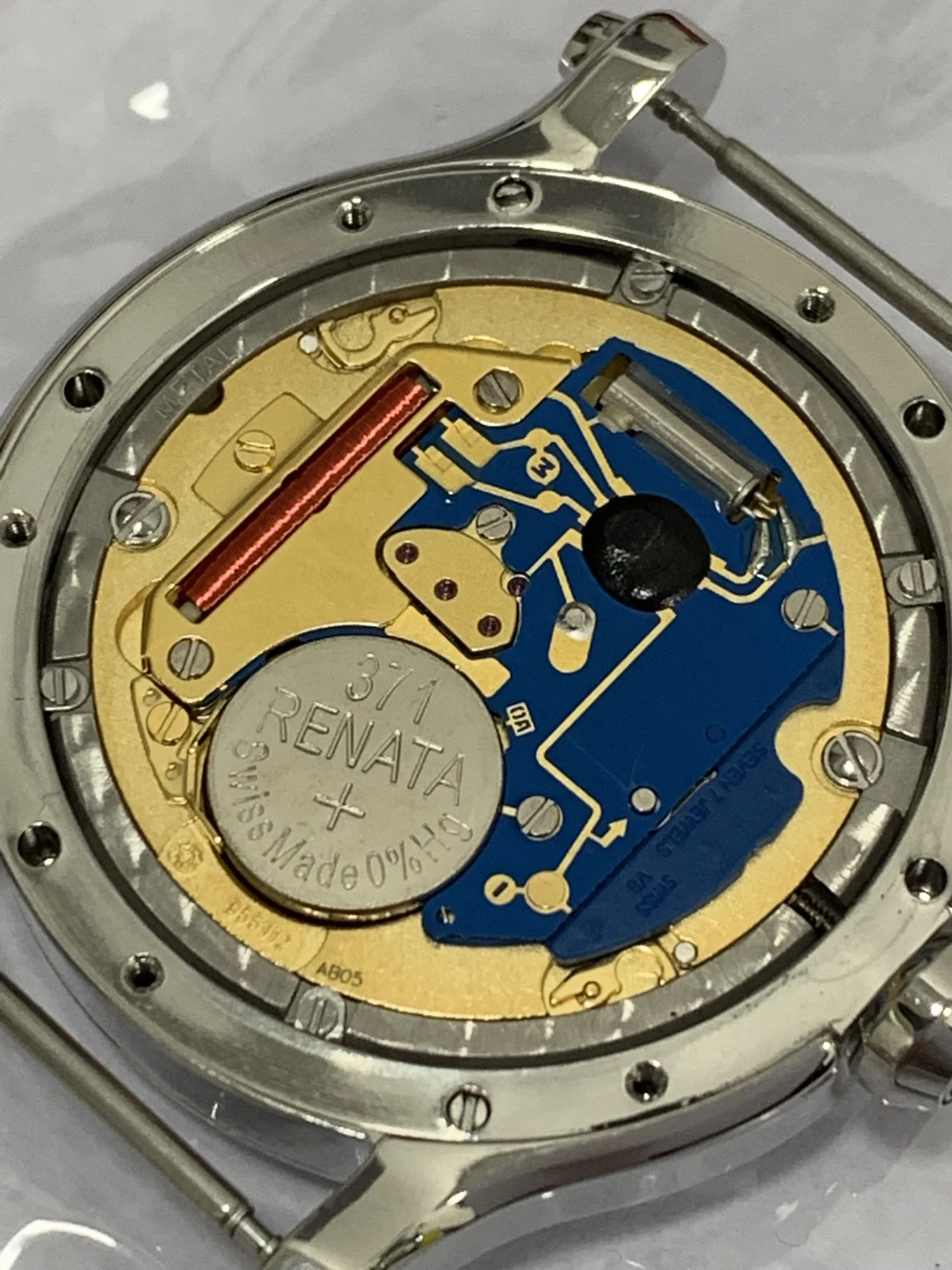 Swiss Original Movement — photographed off the sweep