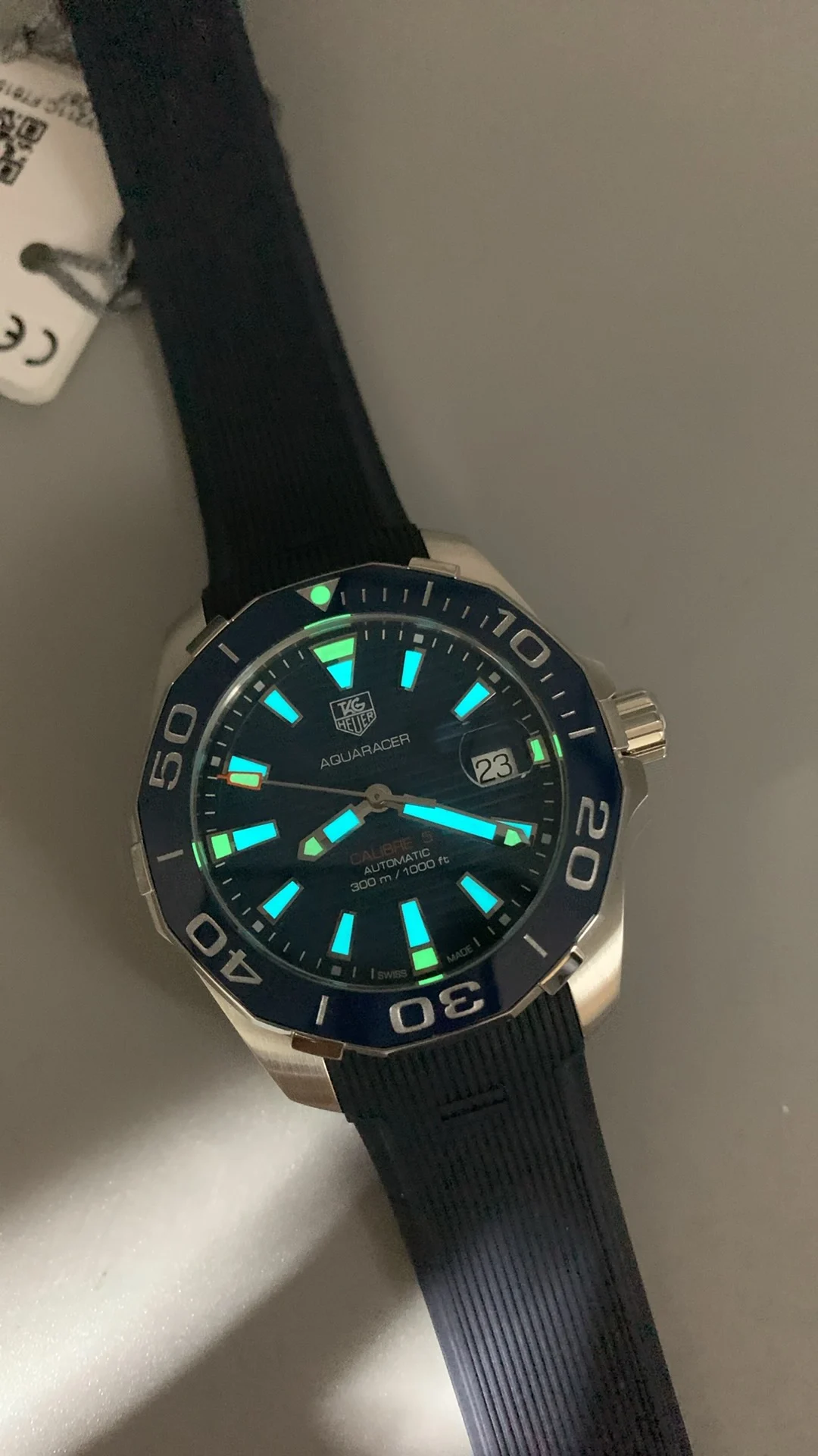 TAG Heuer 41mm — photographed off the sweep