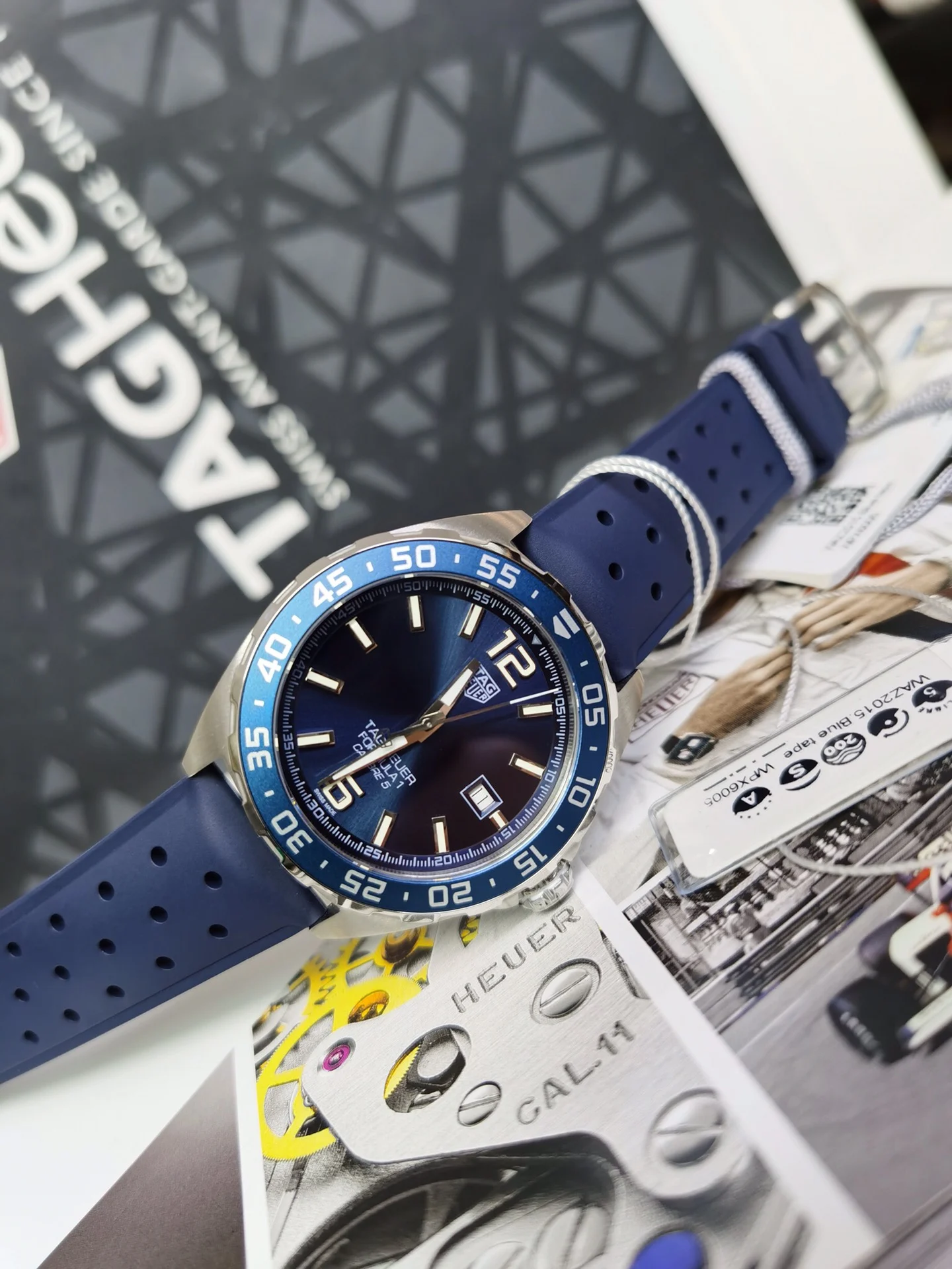 TAG Heuer 43mm — photographed off the sweep