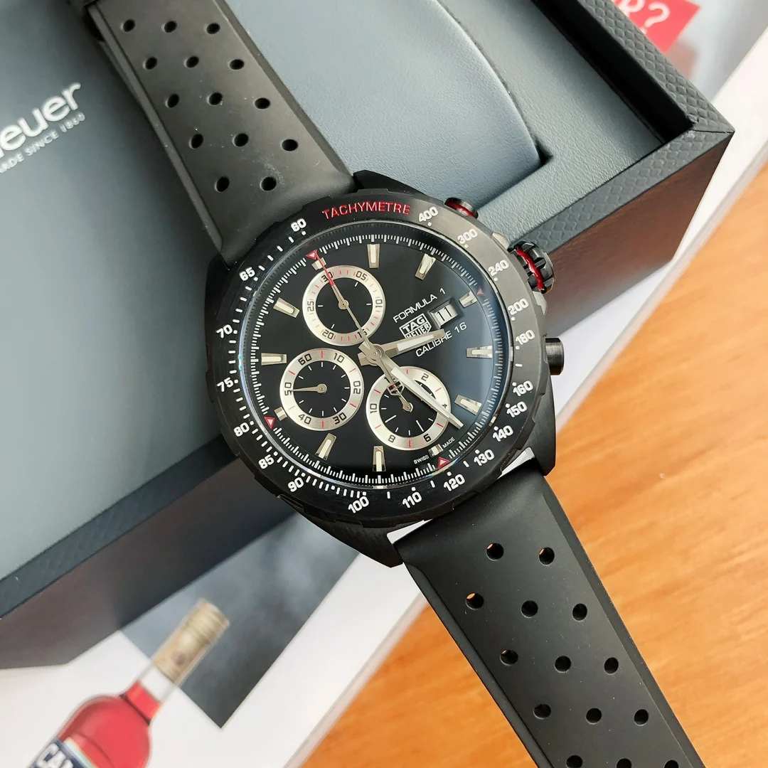 TAG Heuer 44mm — photographed off the sweep