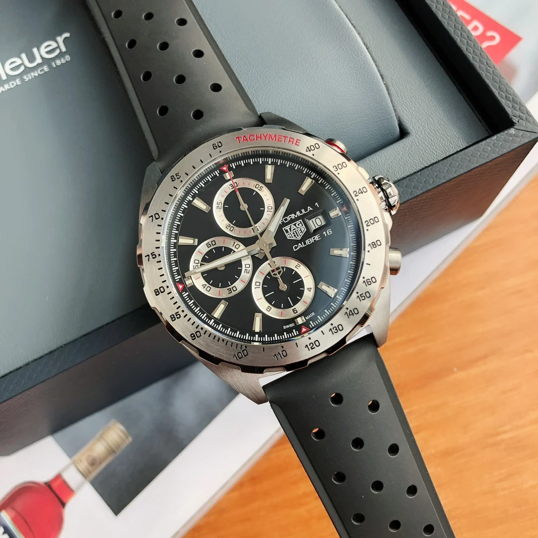 TAG Heuer 44mm — photographed off the sweep