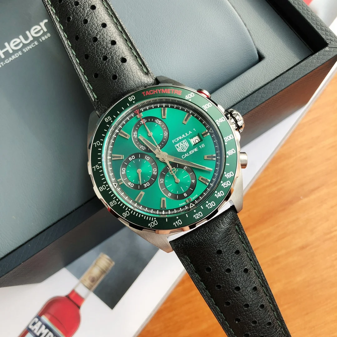 TAG Heuer 44mm — photographed off the sweep