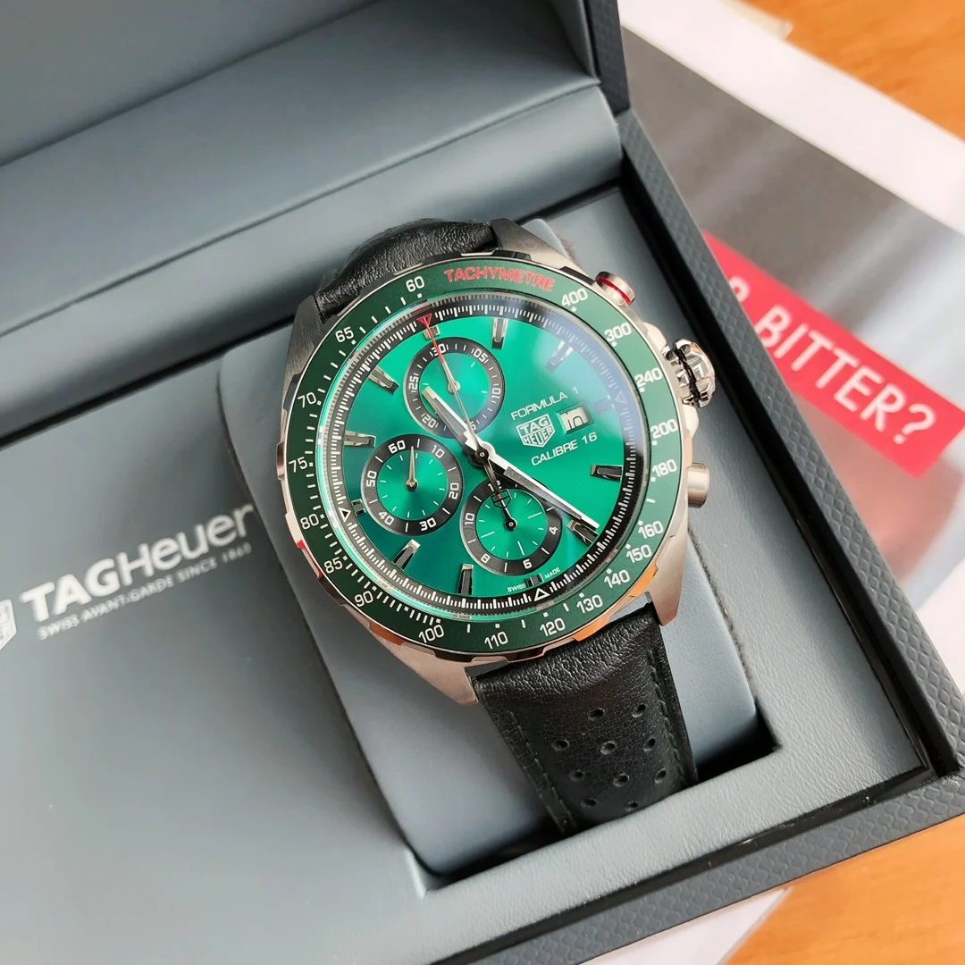TAG Heuer 44mm — photographed off the sweep