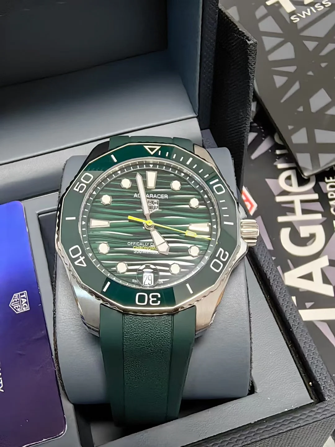 TAG Heuer Aquaracer Two-Tone — photographed off the sweep