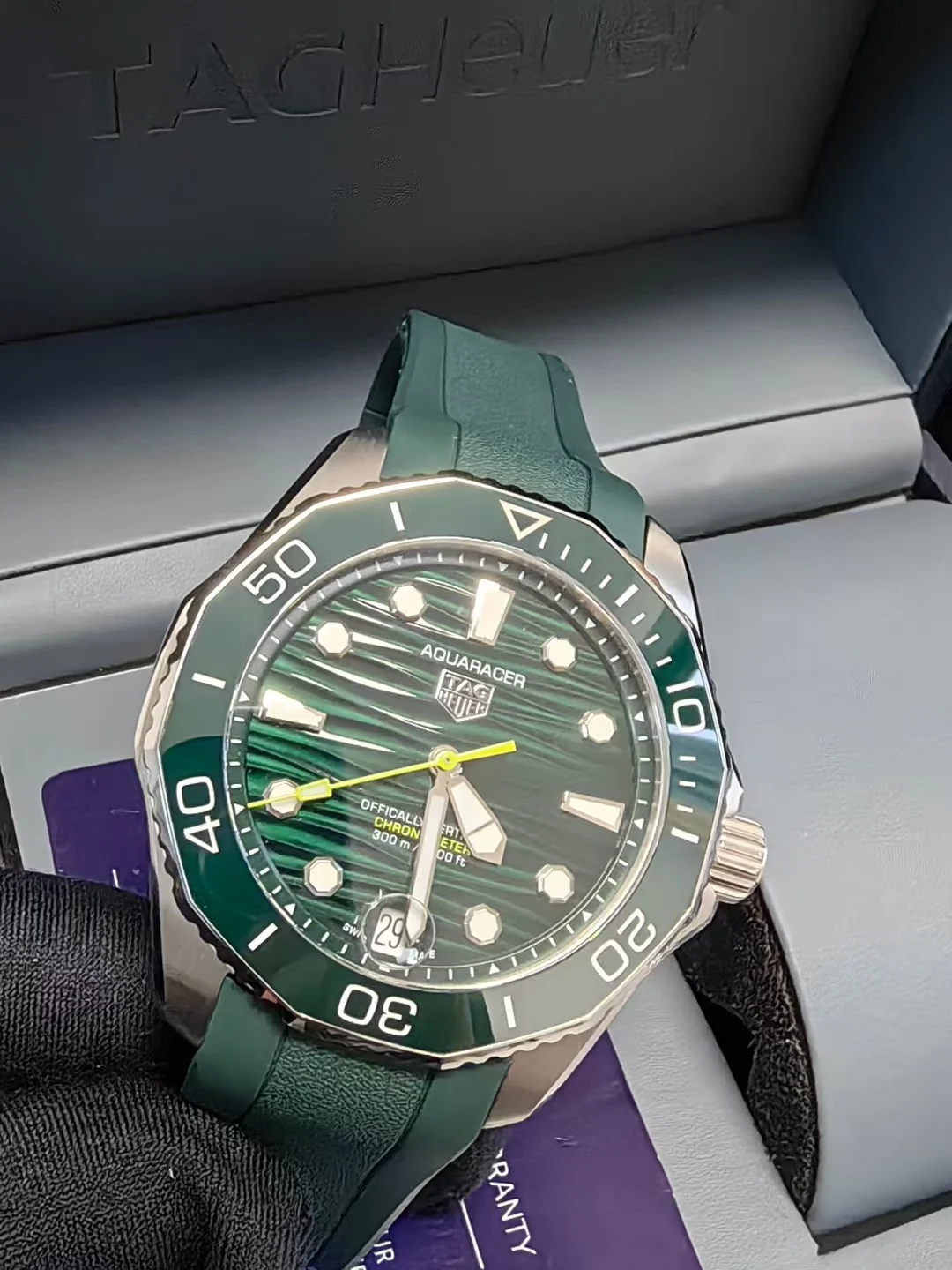 TAG Heuer Aquaracer Two-Tone — photographed off the sweep