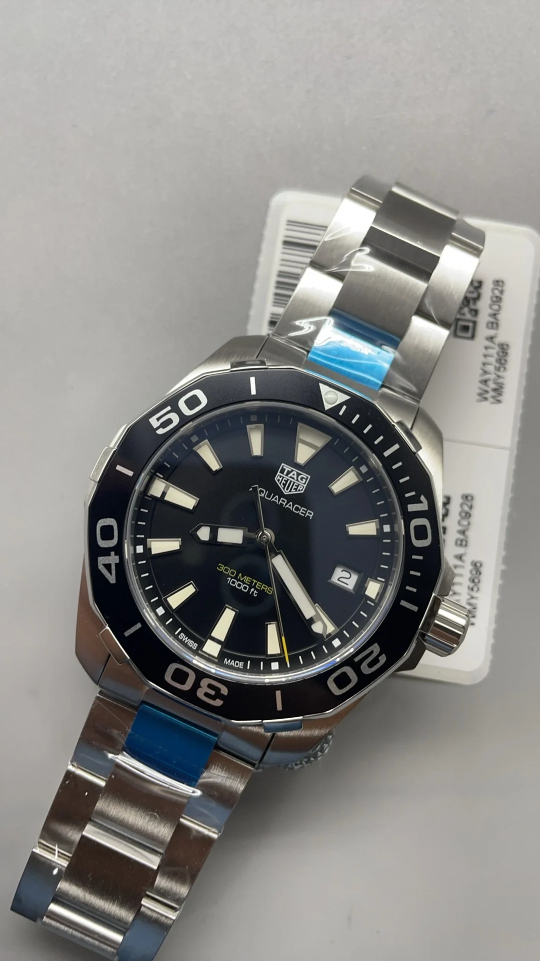 TAG Heuer Black Dial 41mm — photographed off the sweep