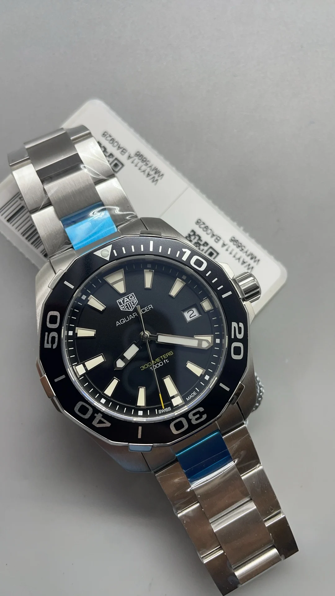 TAG Heuer Black Dial 41mm — photographed off the sweep