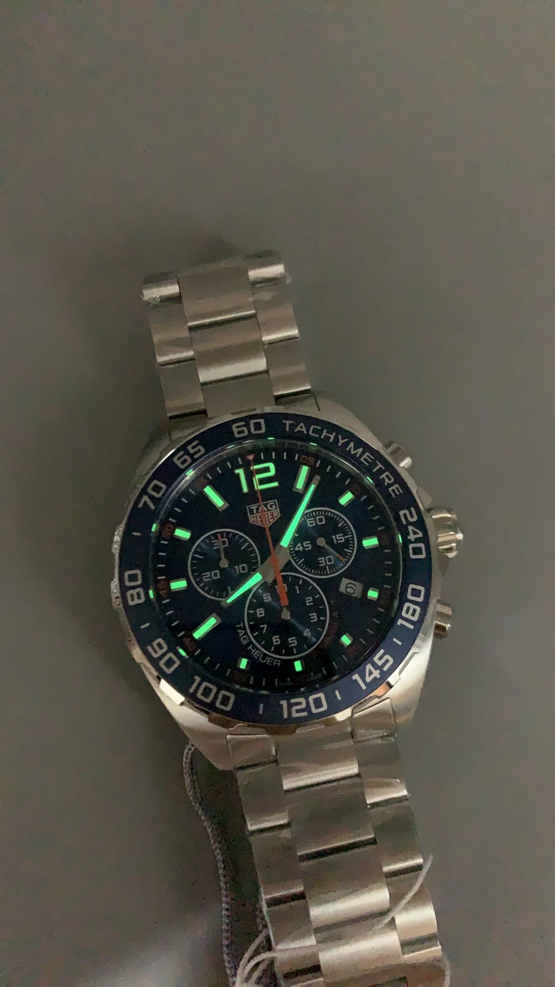 TAG Heuer Blue Dial — photographed off the sweep