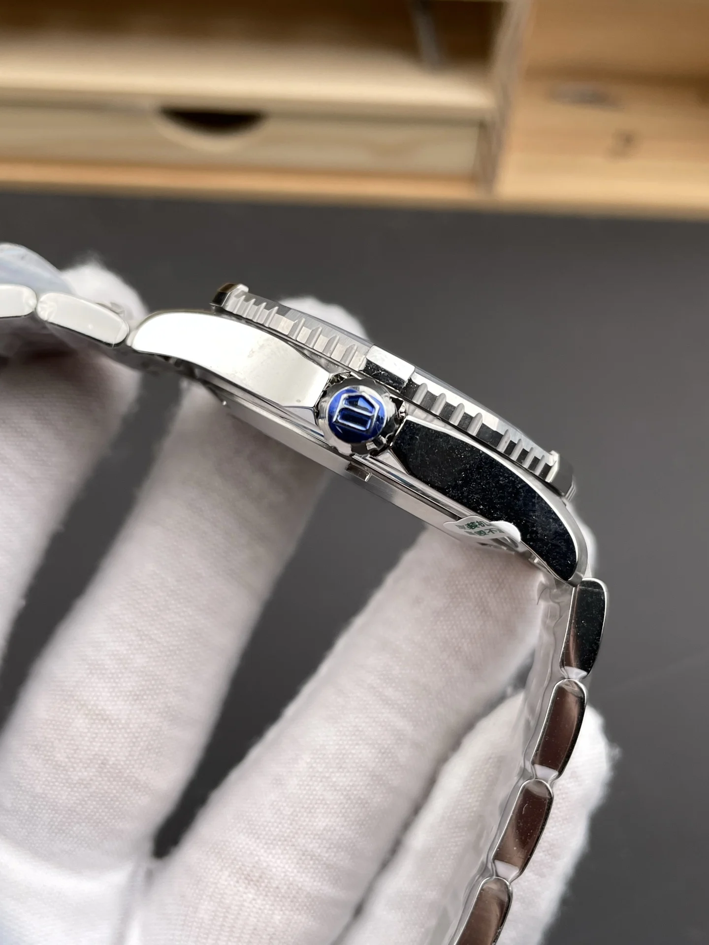 TAG Heuer Blue Dial 41mm — photographed off the sweep