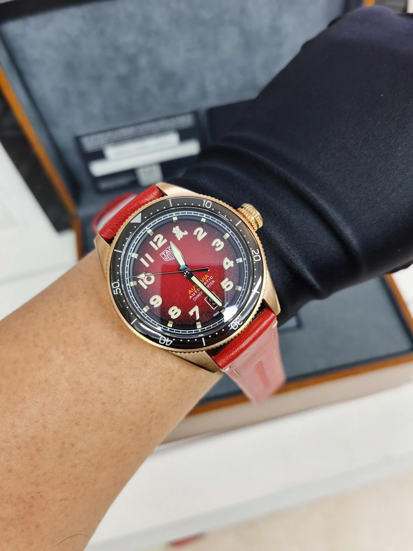 TAG Heuer Bronze 42mm — photographed off the sweep