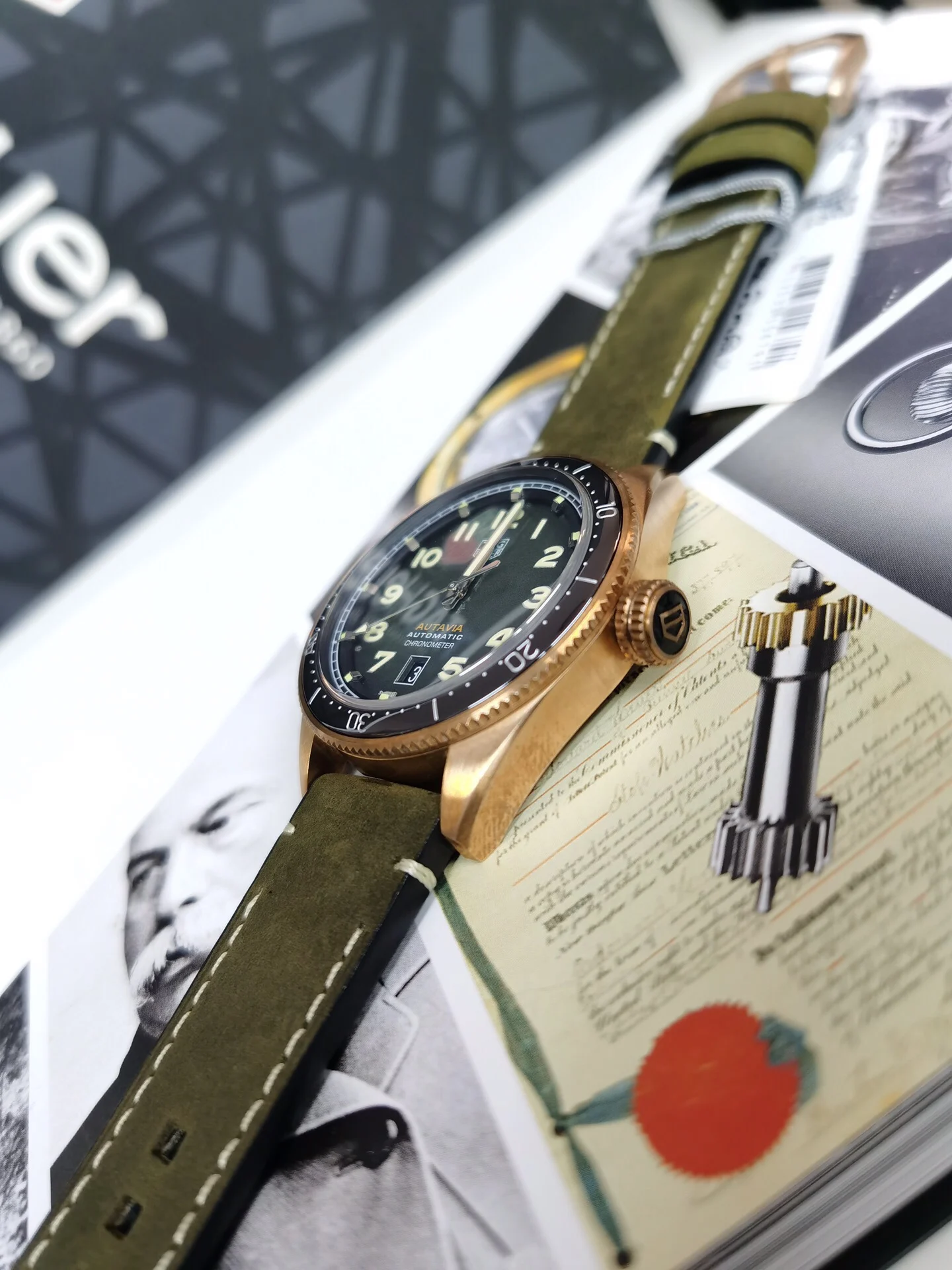 TAG Heuer Bronze 42mm — photographed off the sweep