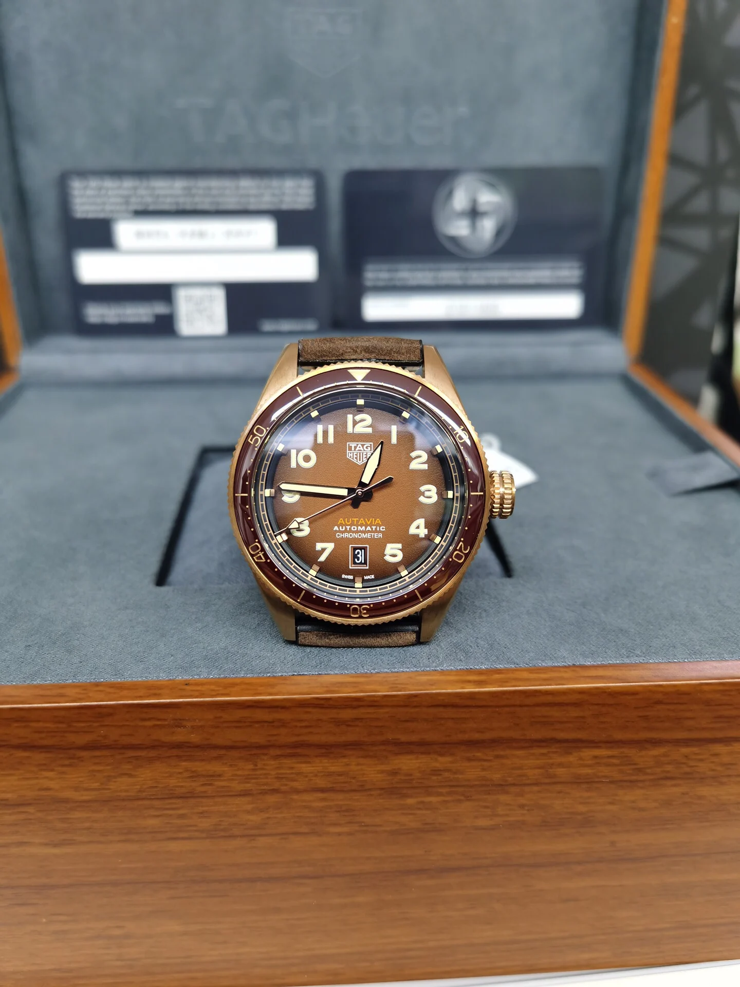 TAG Heuer Bronze 42mm — photographed off the sweep