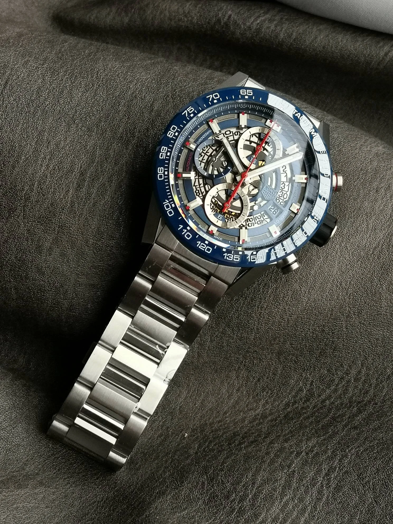 TAG Heuer Carrera Steel — photographed off the sweep