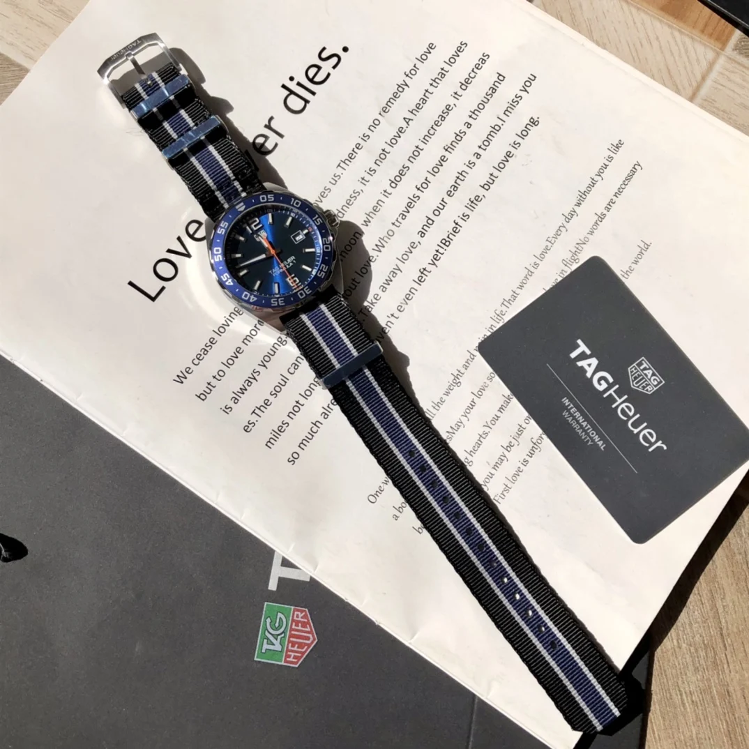 TAG Heuer Steel 41mm — photographed off the sweep
