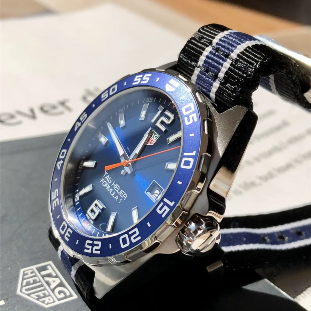 TAG Heuer Steel 41mm — photographed off the sweep