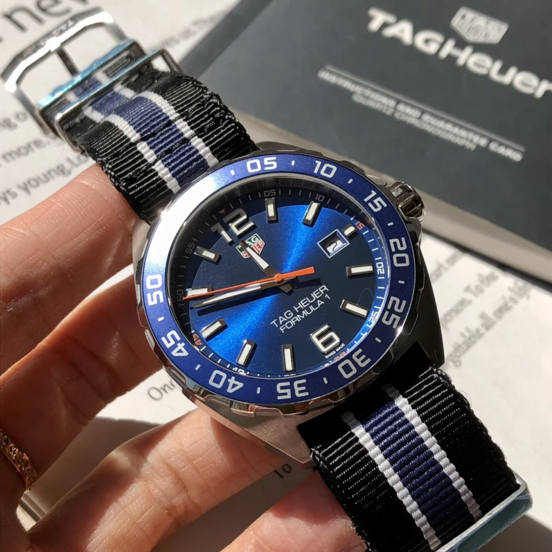 TAG Heuer Steel 41mm — photographed off the sweep