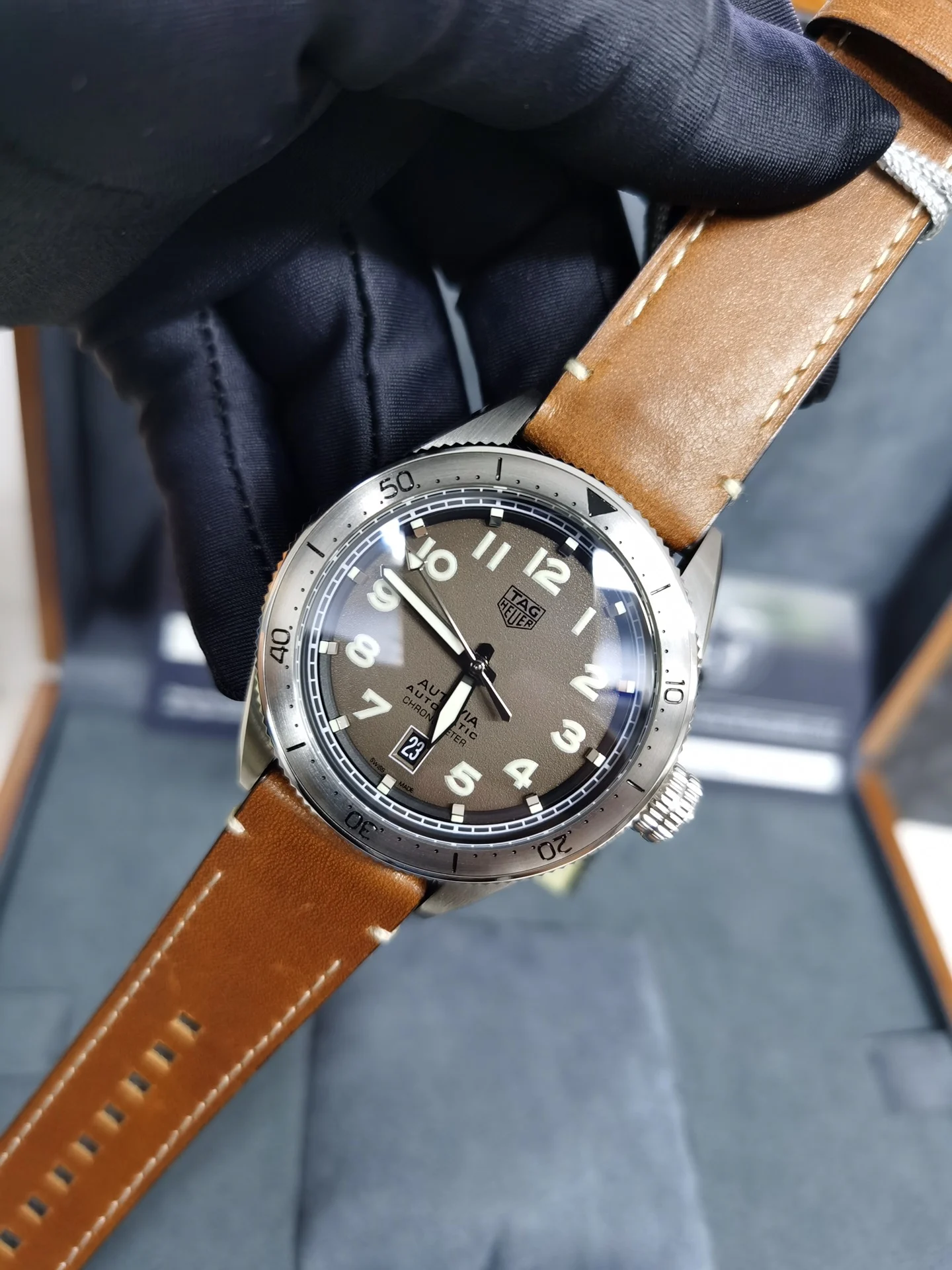 TAG Heuer Steel 42mm — photographed off the sweep
