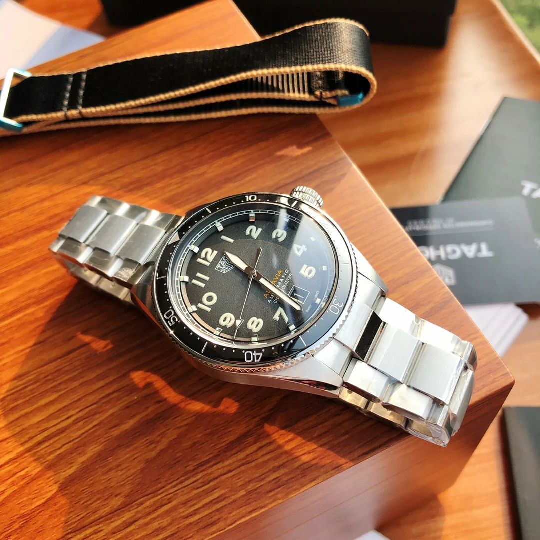 TAG Heuer Steel 42mm — photographed off the sweep