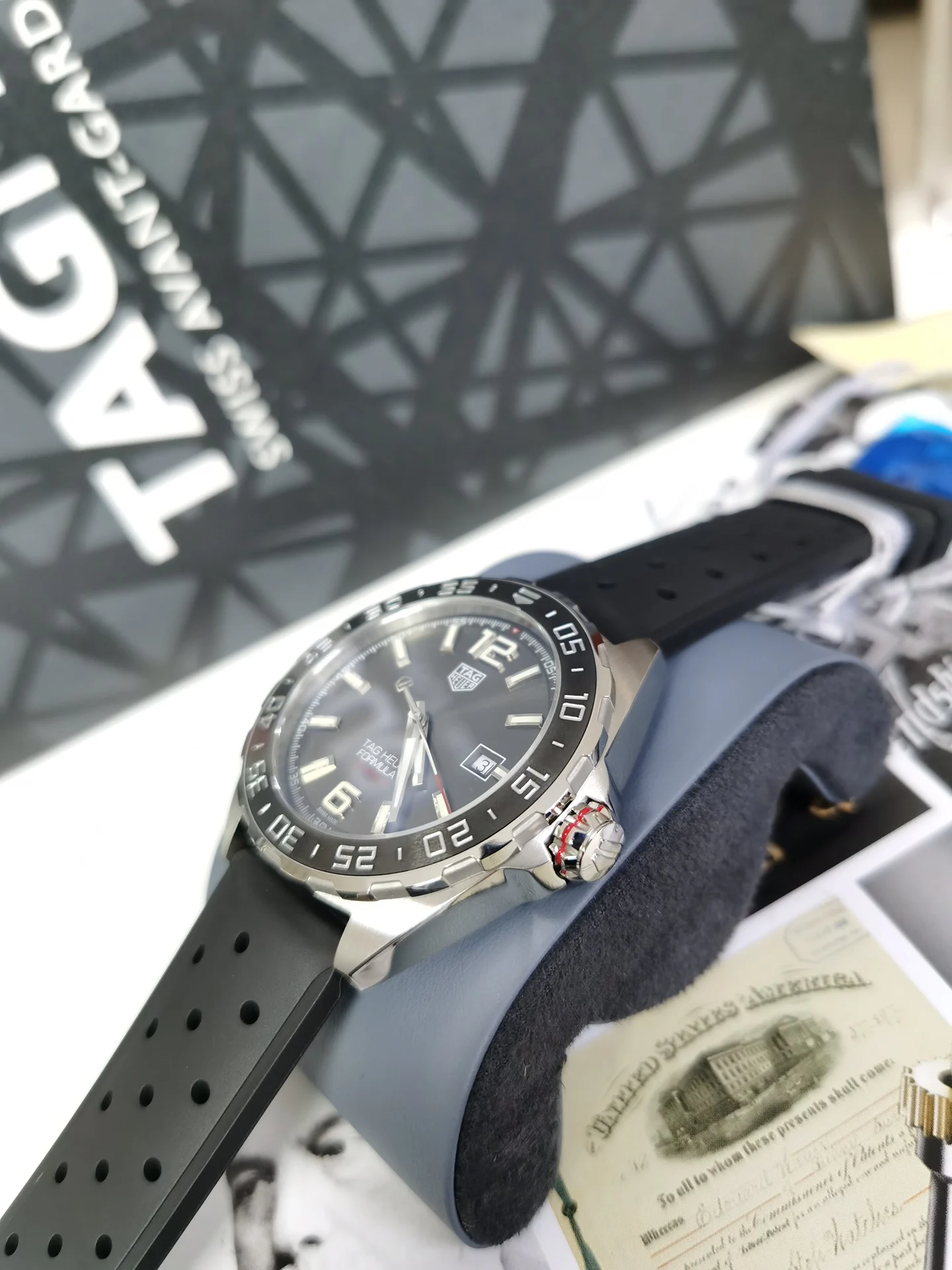 TAG Heuer Steel 43mm — photographed off the sweep