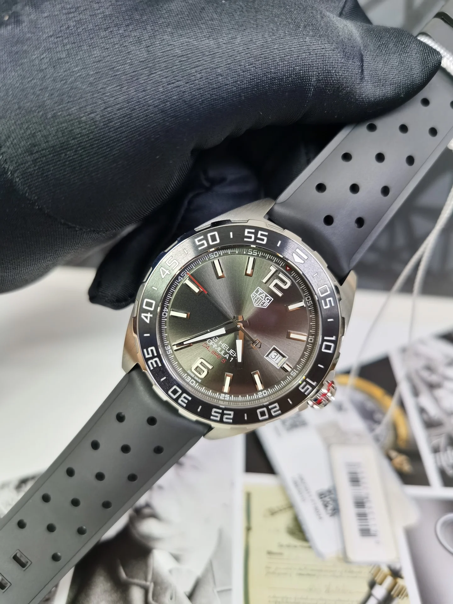 TAG Heuer Steel 43mm — photographed off the sweep