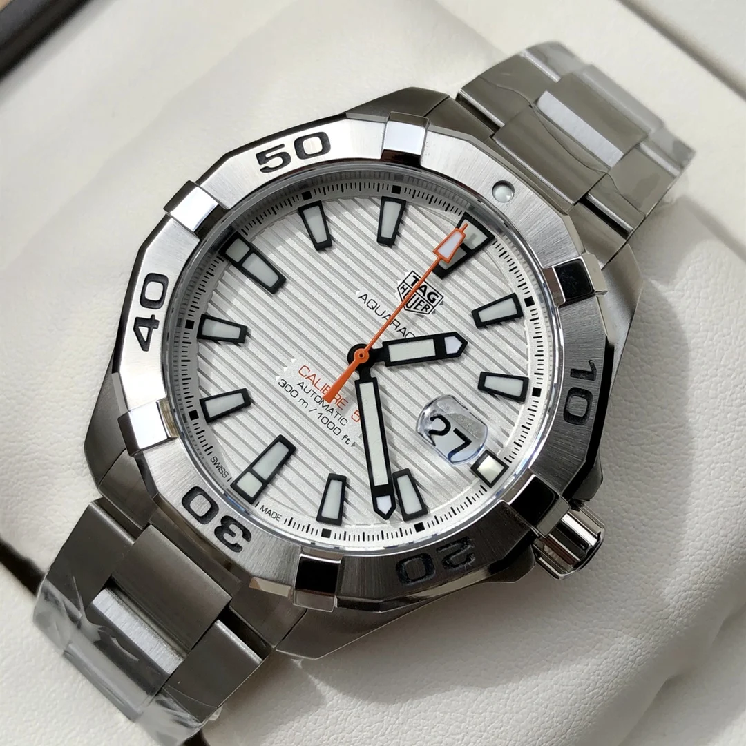 TAG Heuer Steel 43mm — photographed off the sweep