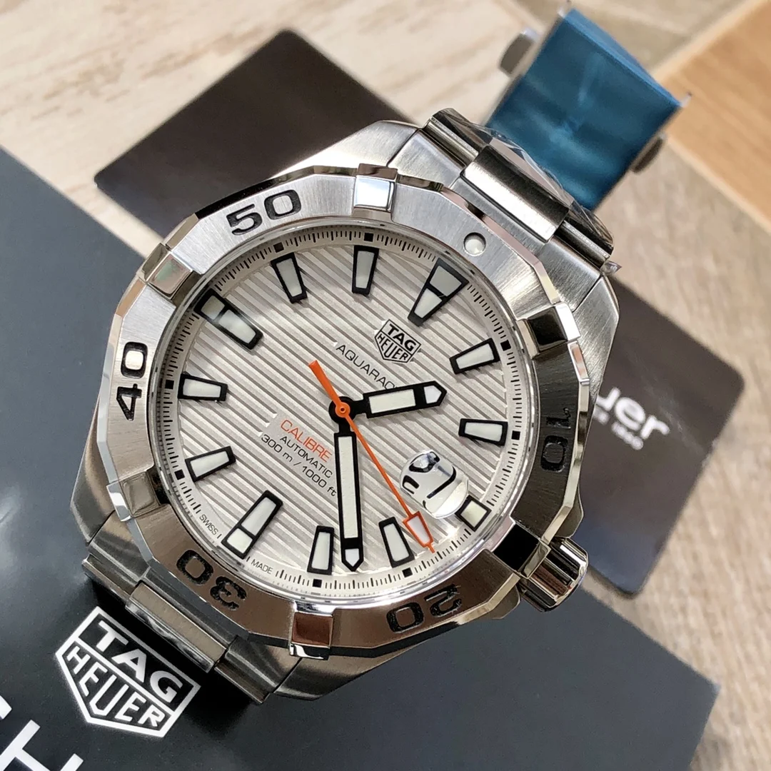 TAG Heuer Steel 43mm — photographed off the sweep