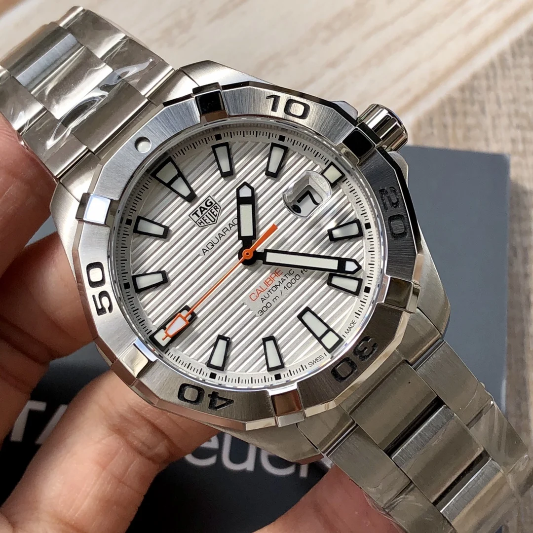 TAG Heuer Steel 43mm — photographed off the sweep