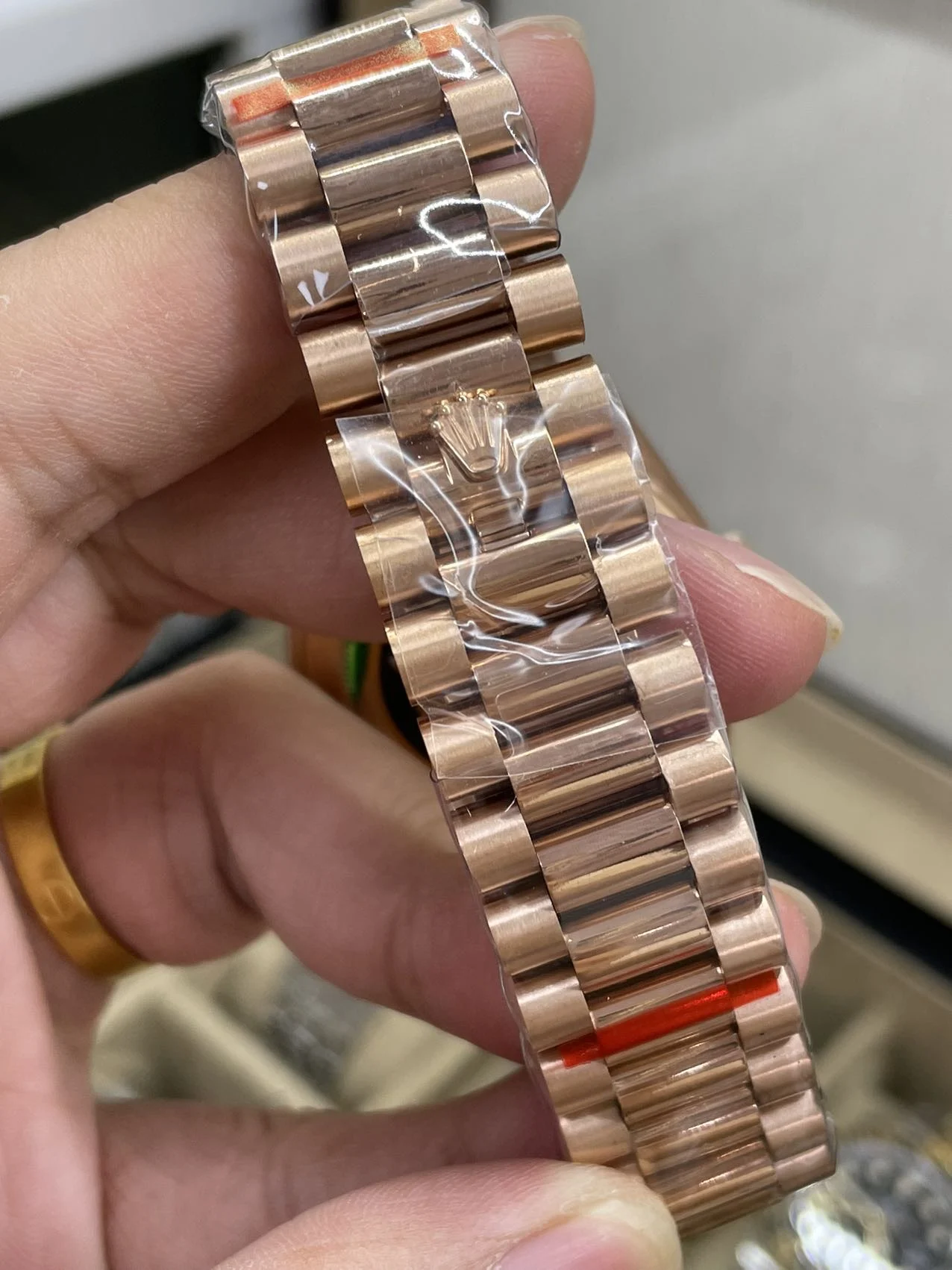 The 2024 new DD40mm watch features a beautiful rose gold gradient — photographed off the sweep