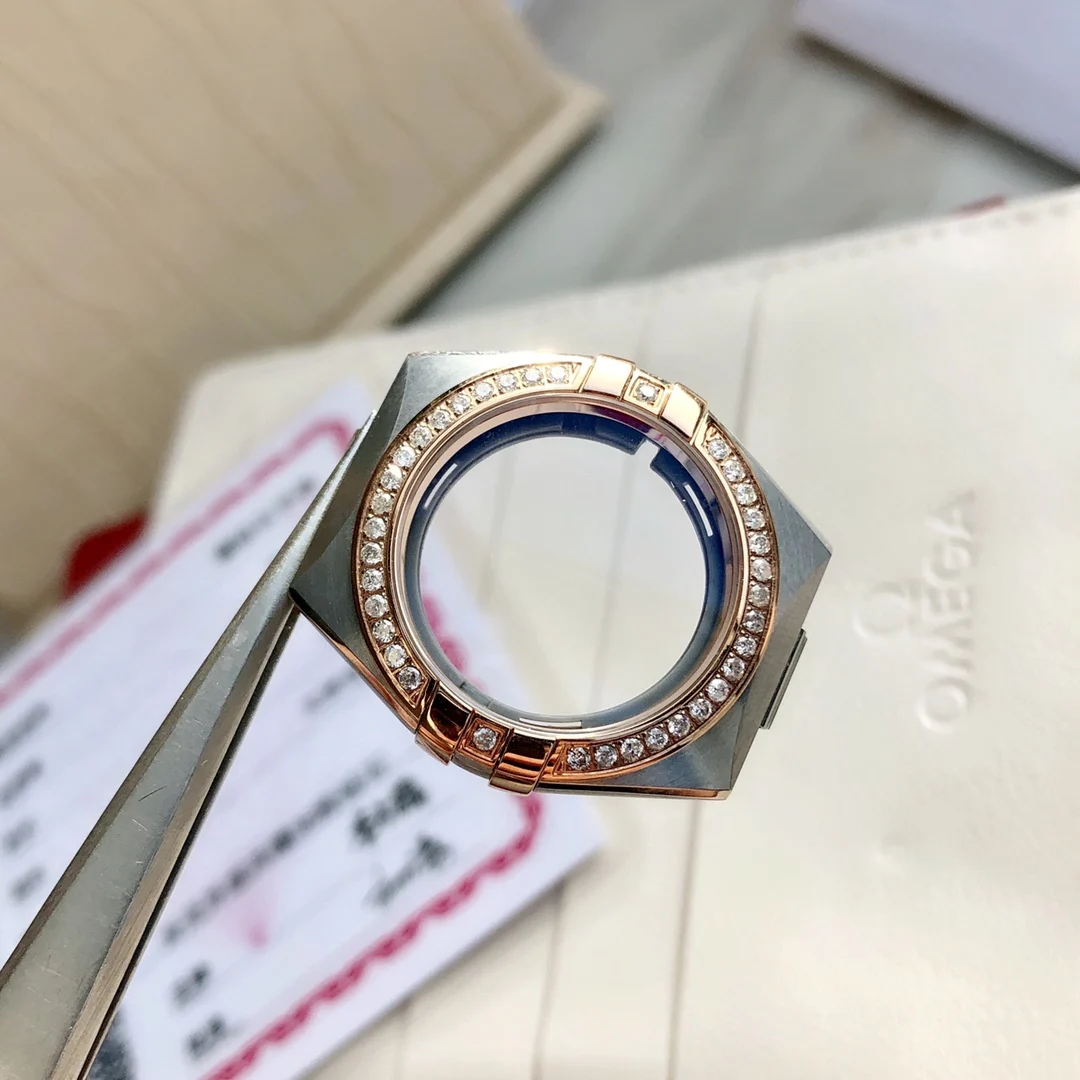 The case is set with 36 genuine South African diamonds, each one — photographed off the sweep