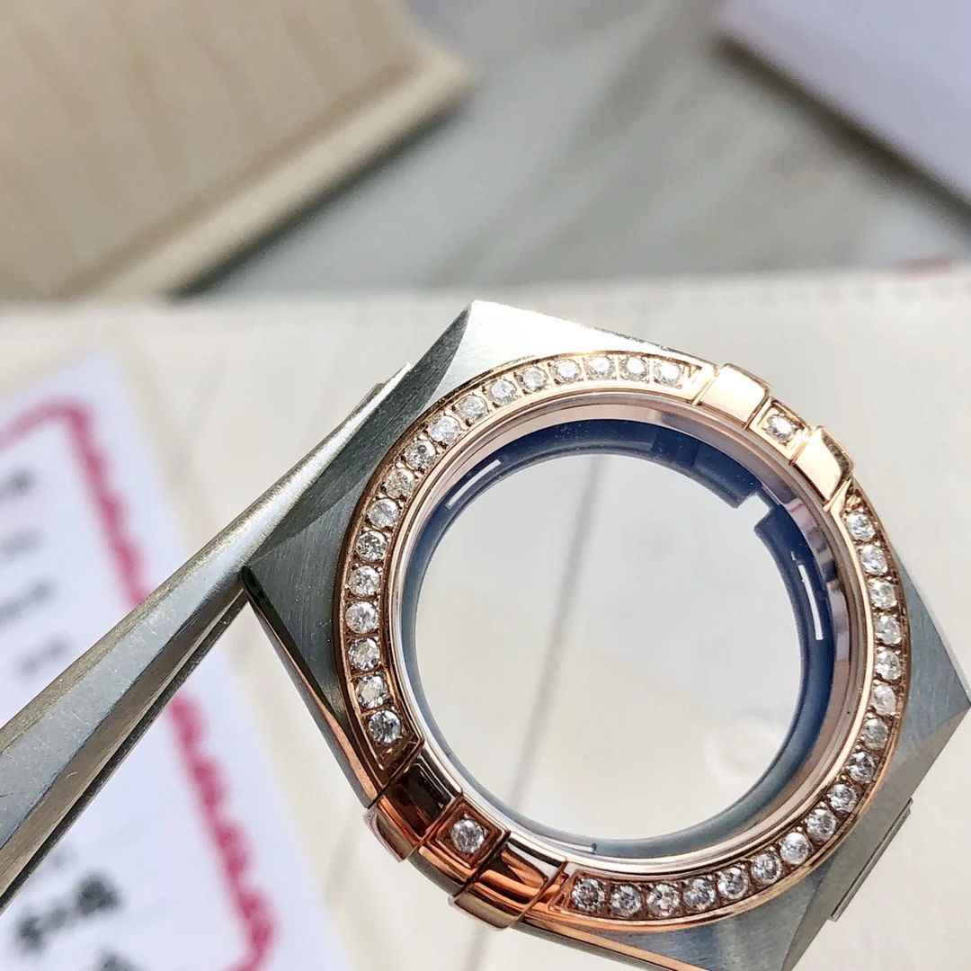 The case is set with 36 genuine South African diamonds, each one — photographed off the sweep