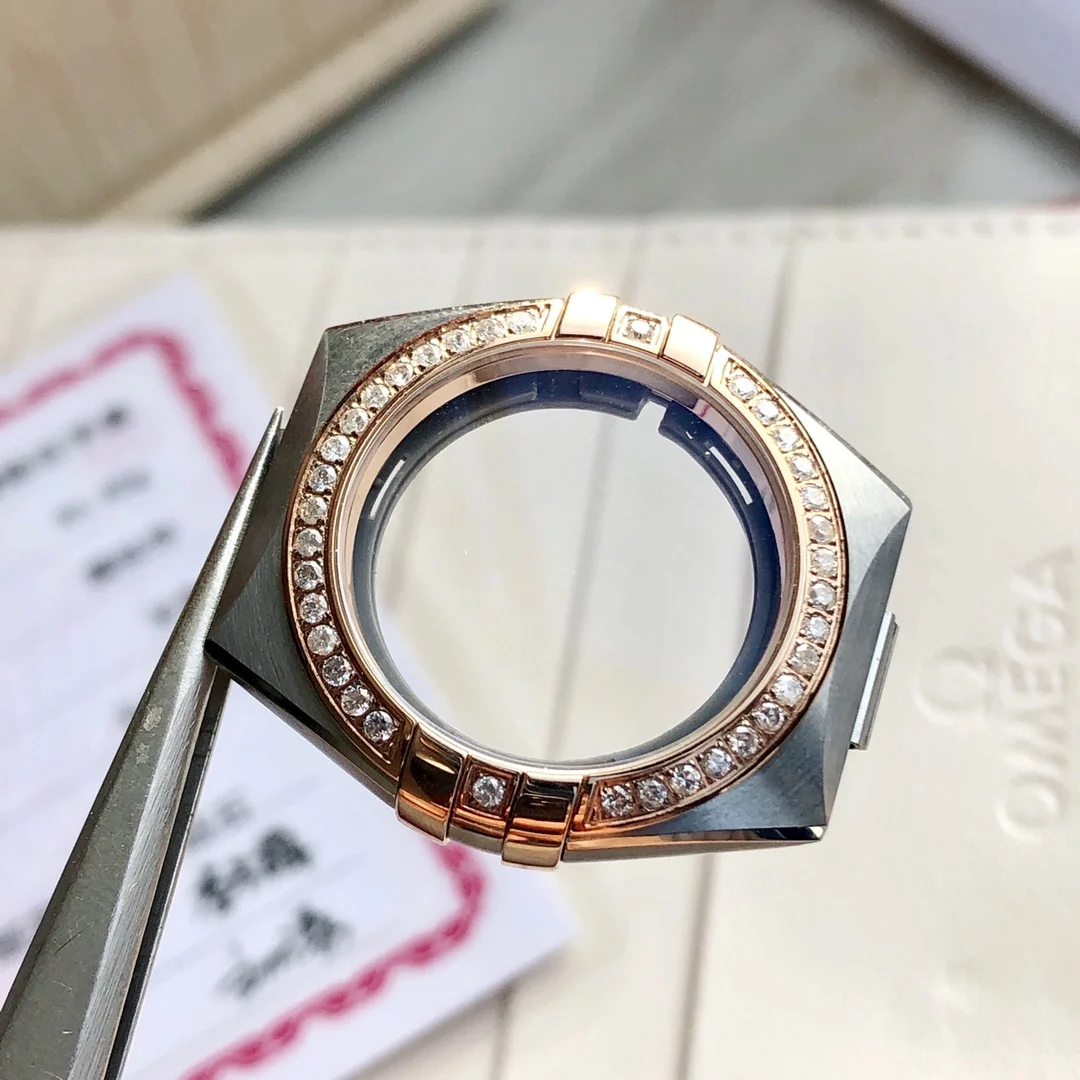 The case is set with 36 genuine South African diamonds, each one — photographed off the sweep